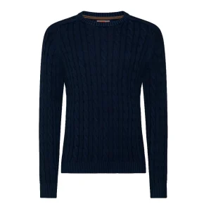 MAGLIA UOMO NAVY BLUE - ROUND CABLE VINTAGE K32117 07