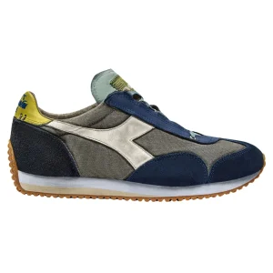 Diadora Heritage Sneaker Equipe Dirty Sw Evo in Tela e Pelle Azzurro Foschia Uomo