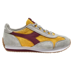 Diadora Heritage Sneaker Equipe '75 SW in Tela e Pelle Multicolore Giallo Fresia Uomo