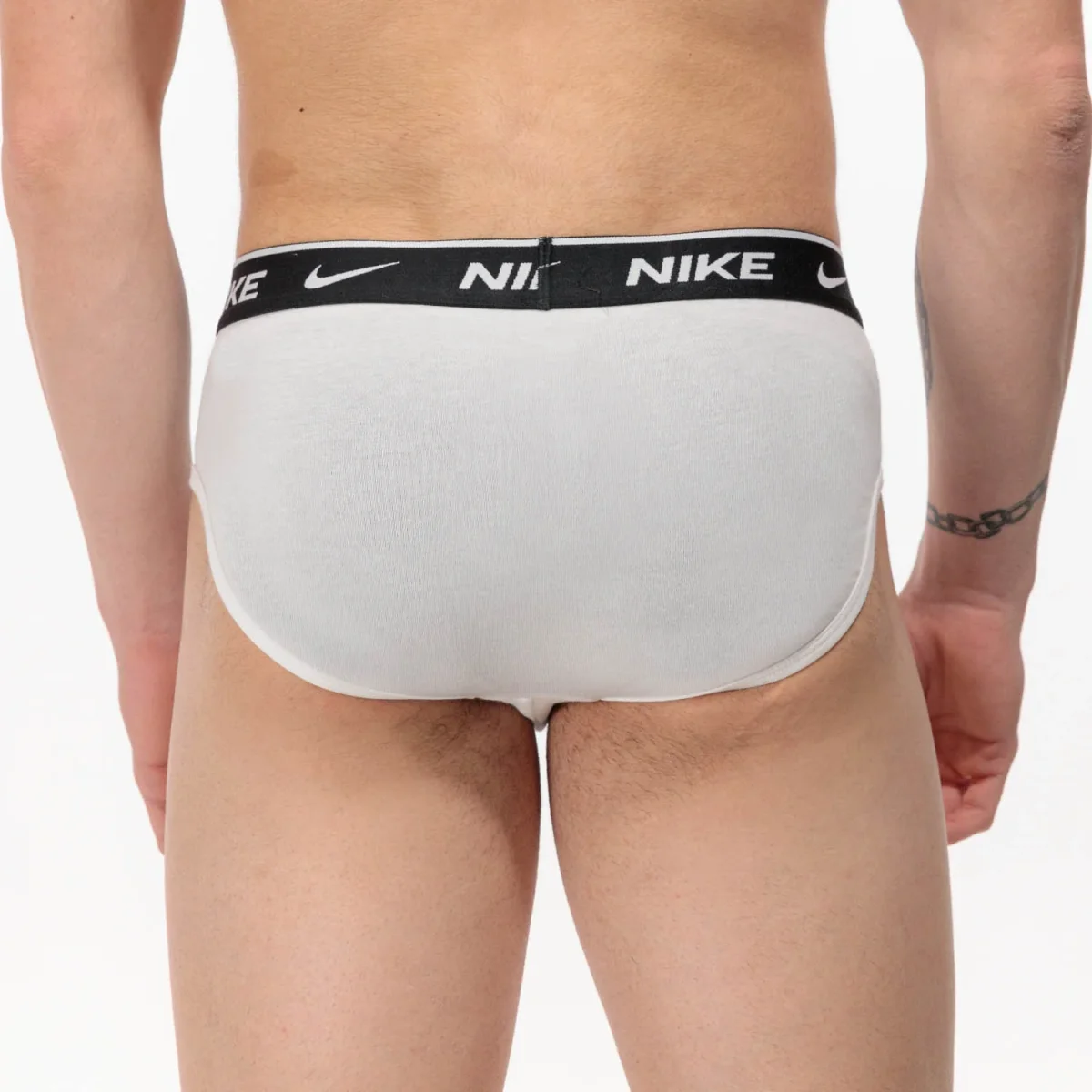 Nike 3 set Slip everyday cotone leggero elastico con logo 0000KE1006-100 BRIEF 3PK - immagine 4