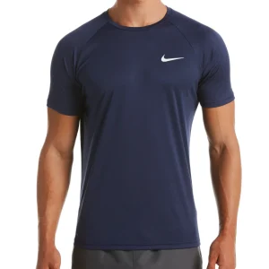 Nike Swim T-Shirt Short Sleeve Hydrogu NESSA586 Tessuto Tecnico Blu Navy Uomo