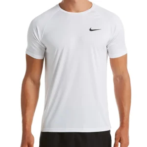 Nike Swim T-Shirt Short Sleeve Hydrogu NESSA586 Tessuto Tecnico Bianco Uomo