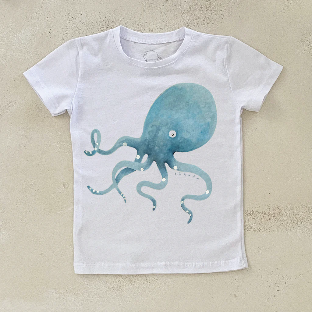 OCTOPUS AZZURRO - T-shirt per bambini