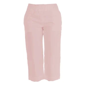 PANTALONE DONNA IN COTONE STRETCH - ROSA CUT SOLID