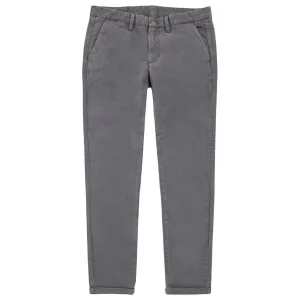 PANTALONE UOMO CHINO COTONE STRETCH - GRIGIO MEDIO