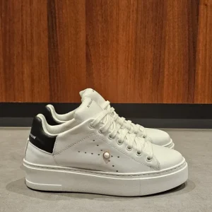 Sneakers pelle bianco e pelle nero perla Chicago
