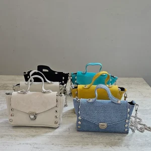 Borsetta Mini veri colori con borchie e tracolla