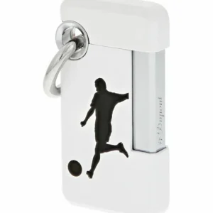 S.t.dupont accendino con portachiavi Inox Uomo Donna arancio basket Ronald-o 032030