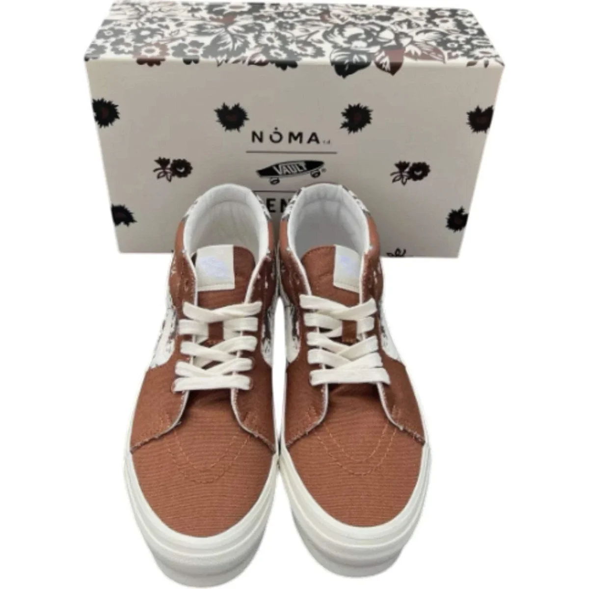 Vans Scarpa OG SK8-Mid LX NOMA in Tela Marrone con Decorazioni Unisex - immagine 5