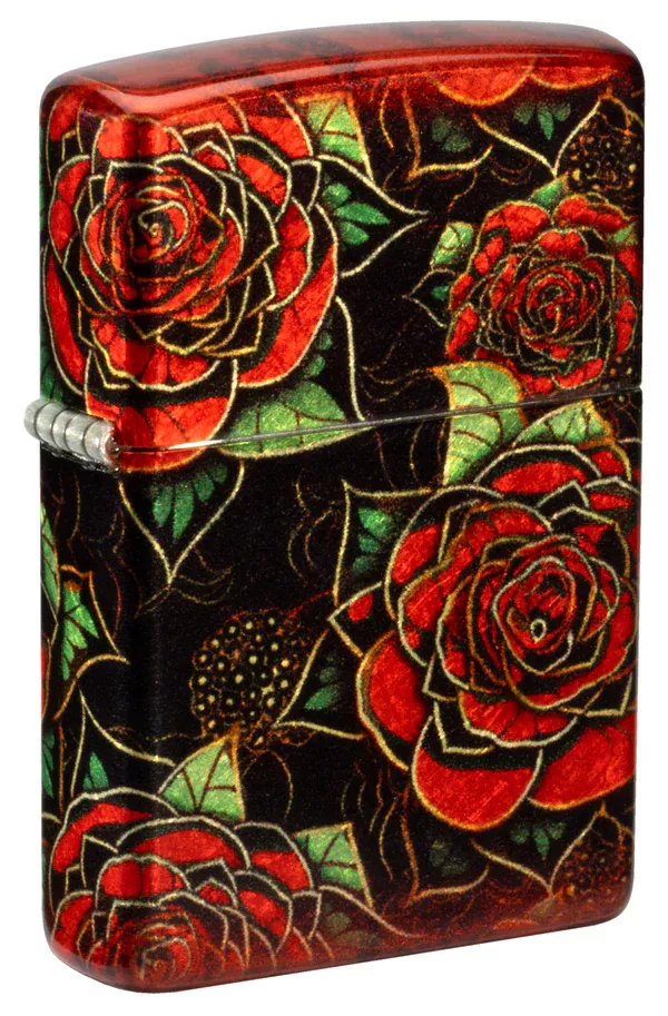 Zippo accendino Special Limited Edition 46849 roses bouquet tatoo 360°