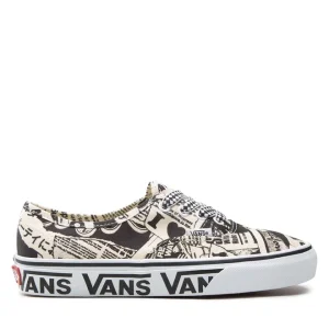 Vans Scarpa Slip-On Authentic VNCL in Tela Stampa Fumetto Bianco Nero Unisex