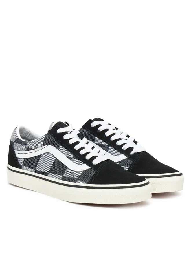 Vans Scarpa Old Skool Tomaia in Tela e Pelle Nero Sneaker Unisex - immagine 8