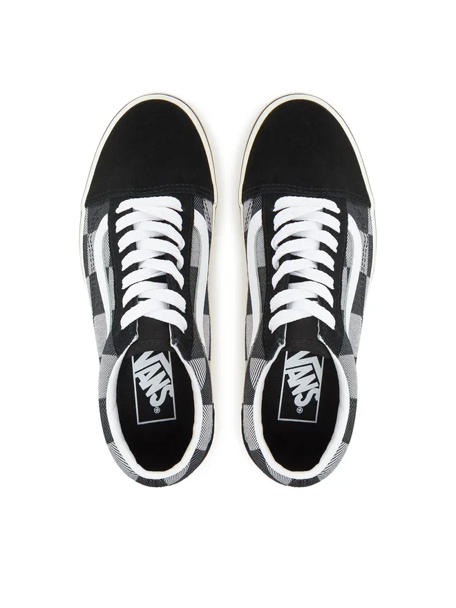 Vans Scarpa Old Skool Tomaia in Tela e Pelle Nero Sneaker Unisex - immagine 6