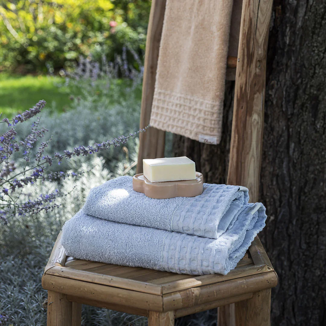 THUN Asciugamano Telo Doccia Iconic Elegance 90x140 cm Tinta Unita Dove - immagine 3