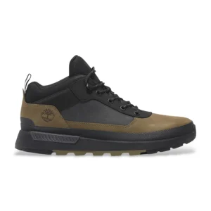 Timberland Scarpe Sneaker Uomo Field Trekker Tomaia in Pelle Verde Oliva
