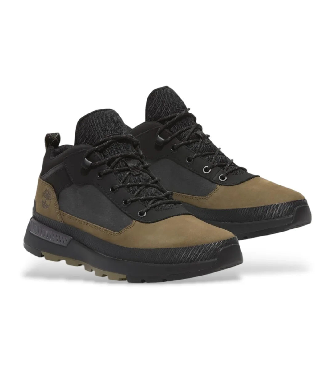 Timberland Scarpe Sneaker Uomo Field Trekker Tomaia in Pelle Verde Oliva - immagine 3