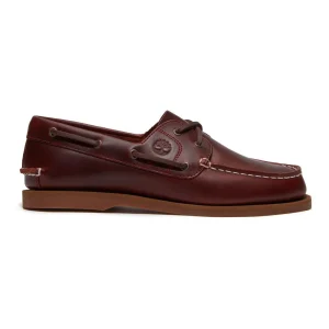 Timberland Scarpa da Barca Donna Classic Tomaia in Pelle Burgundy