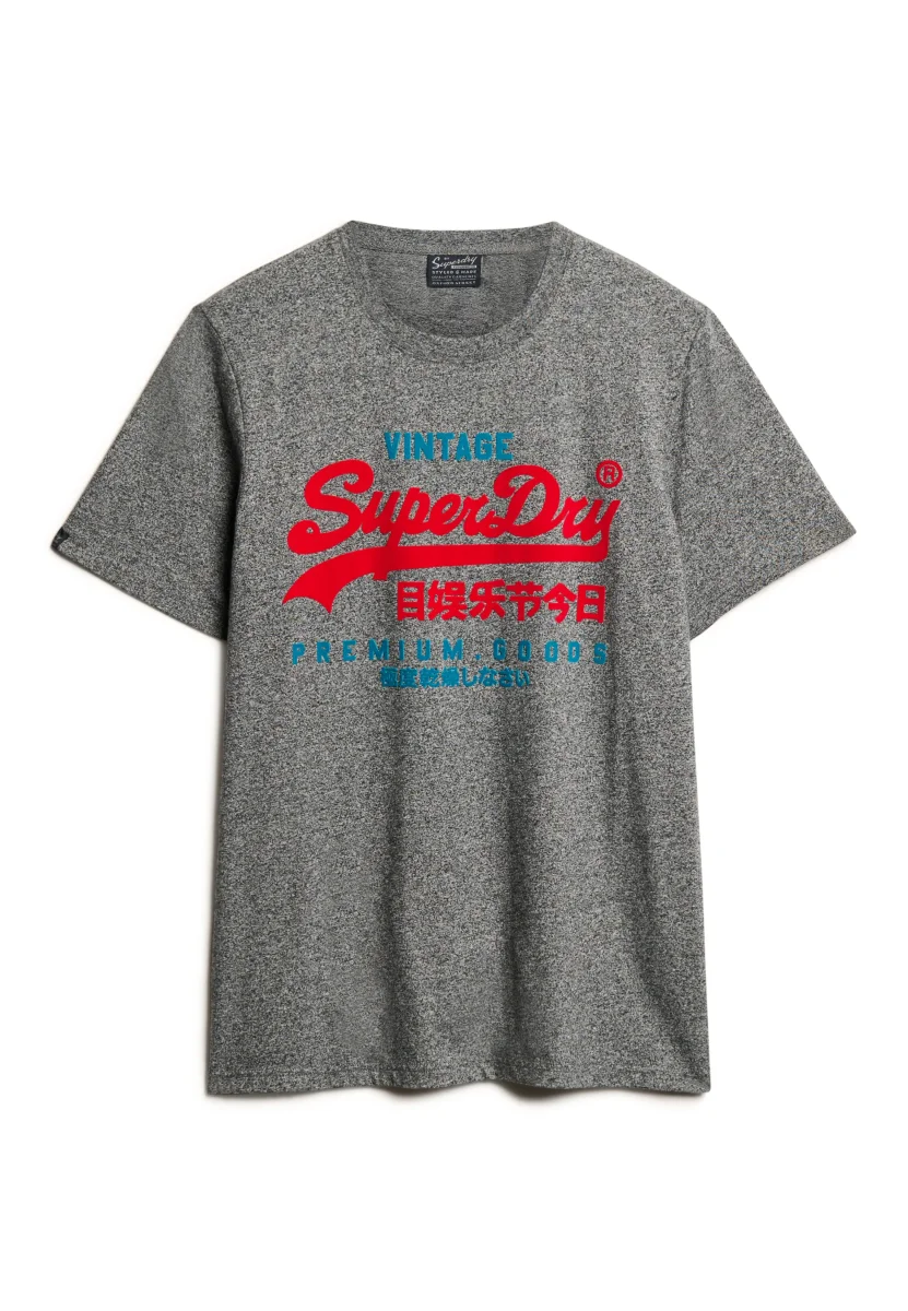 Superdry T-shirt Uomo Duo Vintage Logo in misto Cotone