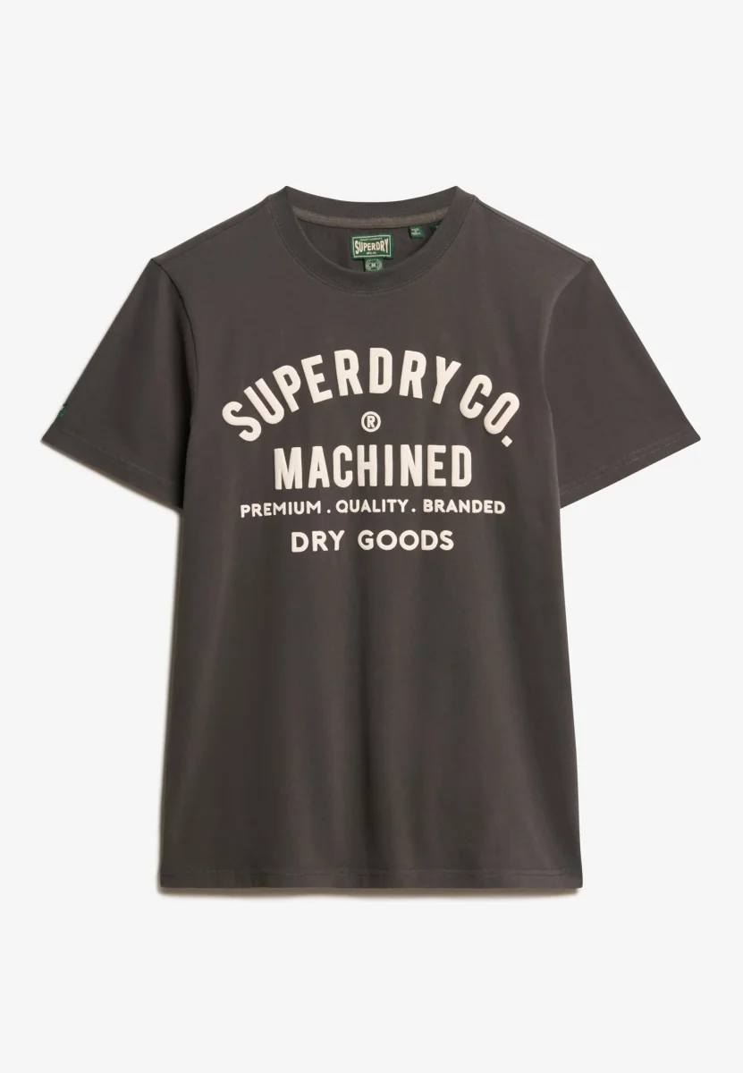 Superdry T-shirt Uomo Machined Goods Workwear Tee in Cotone Nero - immagine 6