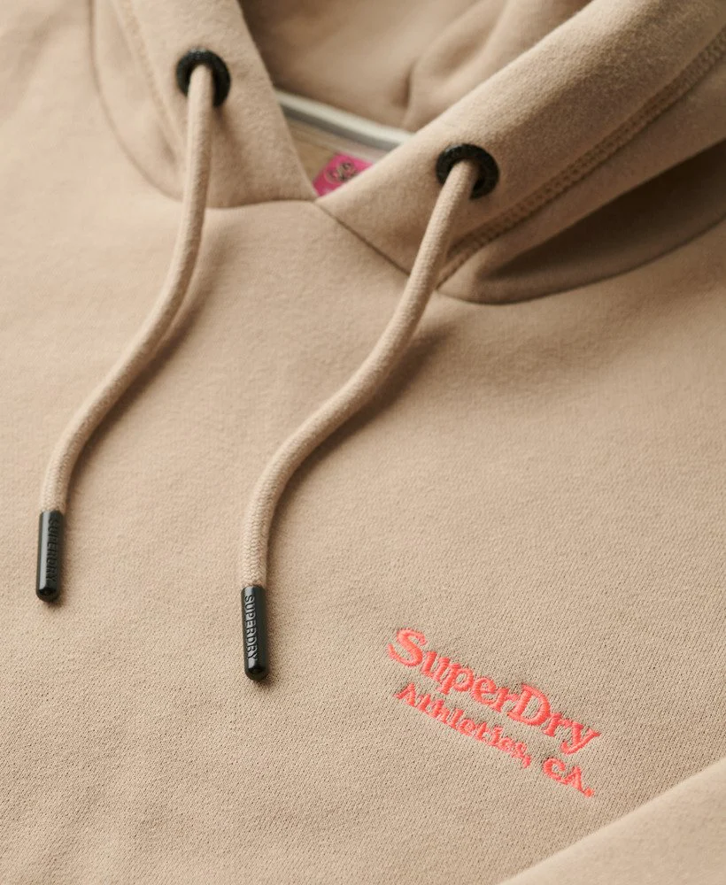 Superdry Felpa Donna Essential Logo Hoodie misto Cotone Grigio Chiaro - immagine 4