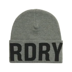 Superdry Berretto Knitted Beanie Misto Poliestere e Acrilico Grigio Chiaro Unisex