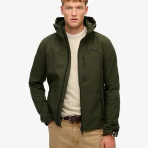 Superdry Giacca Trekker SoftShell con Cappuccio olive green