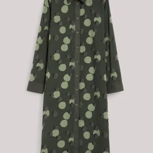 ABITO DONNA IN COTONE VERDE SCURO - 2416221018600 VIGILE 002